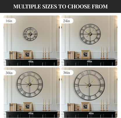 Cuspin 36 Inch Extra Large Wall Clock, Silent Non Ticking Battery Operated - Image 5