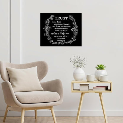 EOBTAIN Christian Bible Verse Canvas Wall Art Positive Religious Scripture and - Image 3