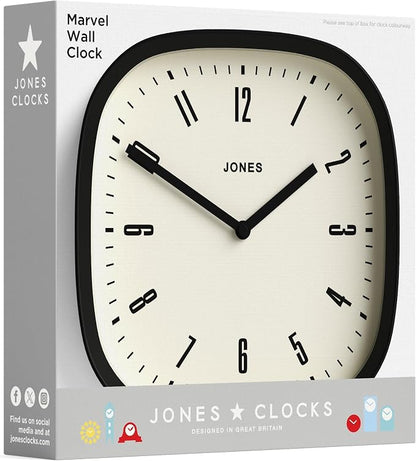 JONES CLOCKS® Marvel Wall Clock | Modern Retro Rounded Square Clock | 10 inch | - Image 8