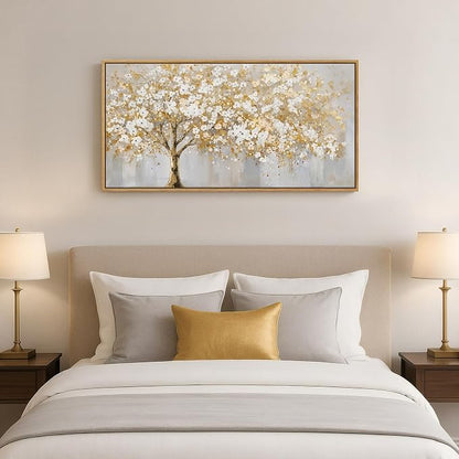 Large Framed Gold Tree Wall Art - Image 7