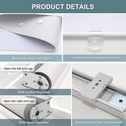 Cordless Roller Shades Blackout Blinds - Image 7