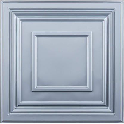 Art3d Decorative 3D Wall Panels 24" x 24", Square Gray Ceiling Tiles, Wall by Art3d