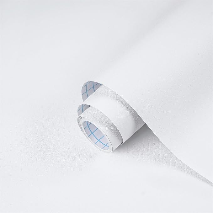 Dimoon 17.7''x236'' Peel and Stick Wallpaper White Contact Paper by DIYYOURMOON
