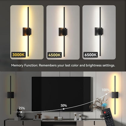 Battery Operated Wall Sconces Set of 2,  8000mAh Rotatable - Image 7