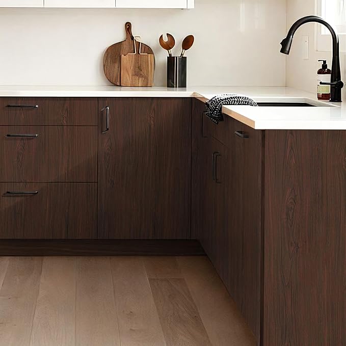 Heroad Peel and Stick Wallpaper Wood Contact Paper Red Brown Wood Grain Contact - Image 5