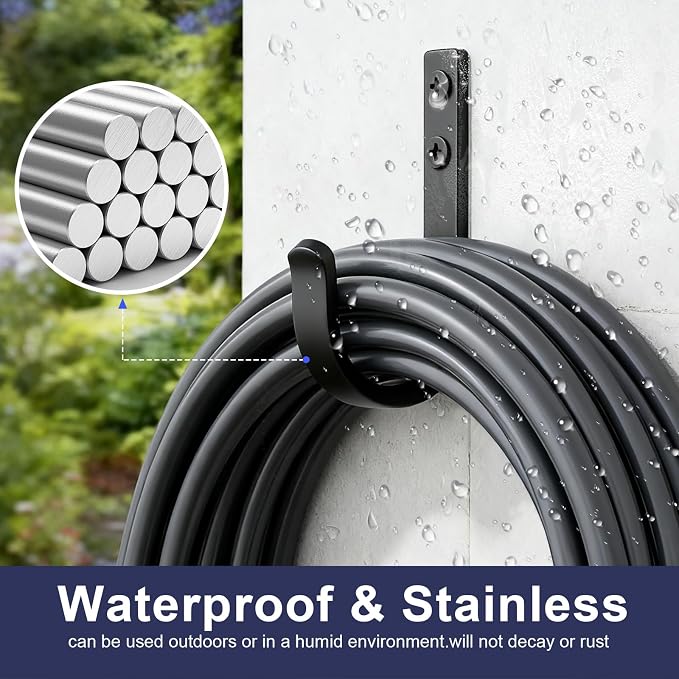 Wall Hooks 4 Pack, 22LB Load-Bearing Black Metal Heavy Duty Hooks - Image 4