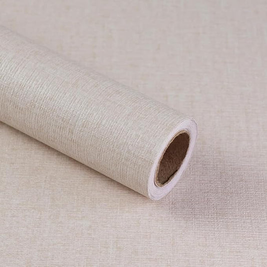 Beige Grasscloth Peel and Stick Wallpaper, Modern Textured Fabric Linen Vinyl by MANONIRIA