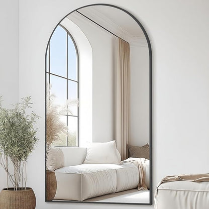Prywot Full Length Mirror, Oversized 78"x38" Arched-Top Floor Mirrors, Modern - Image 3