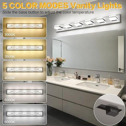 SOLFART Bathroom Light Fixtures, 5 Color Temperature Modern Vanity Lights - Image 3