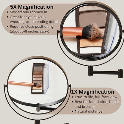 JERDON Wall-Mounted Magnifying Mirror - Image 4