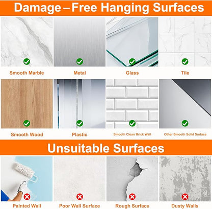 DDMY 100 Pack Heavy Duty Self Adhesive Hooks 50 lbs Transparent Reusable Sticky - Image 7