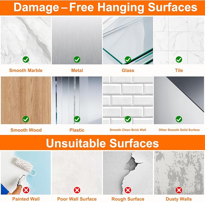 DDMY Heavy Duty Adhesive Hooks for Hanging 50lb Black Wall Hooks - Image 6