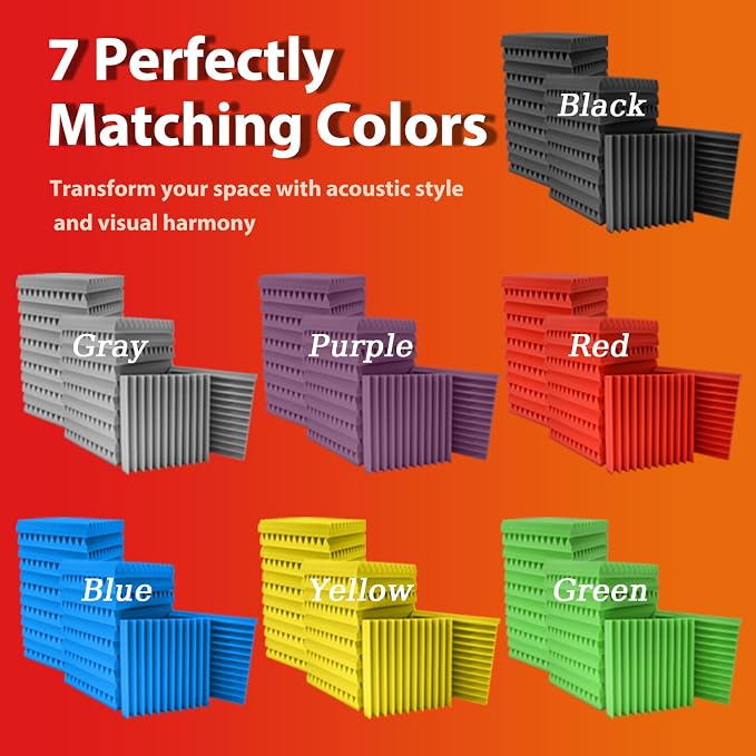 96 Pack Acoustic Panels – Sound Proof Foam Panels - Image 6