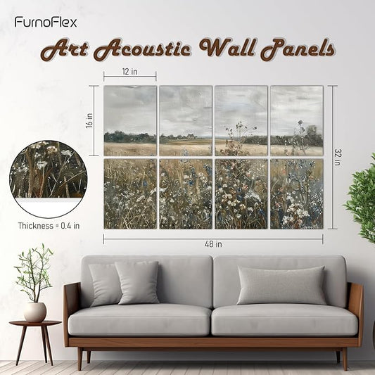 FurnoFlexArt Acoustic Panels Tiles Decorative Room Sound Proof Foam Absorbing - Image 2