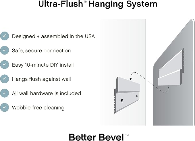 Better Bevel Frameless Rectangle Mirror | 24" x 30" Bathroom Wall Mirror - Image 8