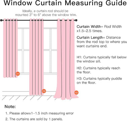 XiDi Curtains for Bedroom Decor Pink34/90/1 US - Image 8