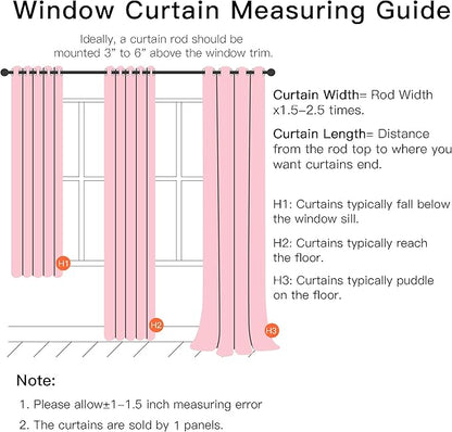 XiDi Pink Curtains for Bedroom, Girls Room Blackout Curtains, Kids Room - Image 8