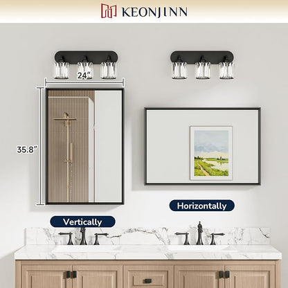 Keonjinn 24 x 36 Inch Brushed Nickel Bathroom Mirrors - Image 7