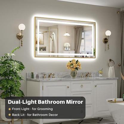 55x30 Inch LED Bathroom Mirror - Image 2