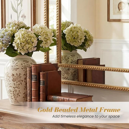 Tangkula 36" x 24" Gold Rectangle Wall Mirror, Decorative Mirror - Image 6