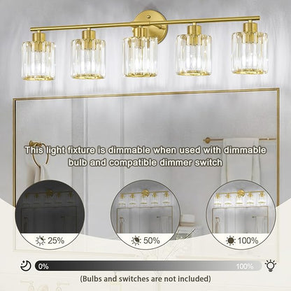 Crystal Bathroom Light Fixtures, Bathroom Lighting Fixtures Over Mirror - Image 8
