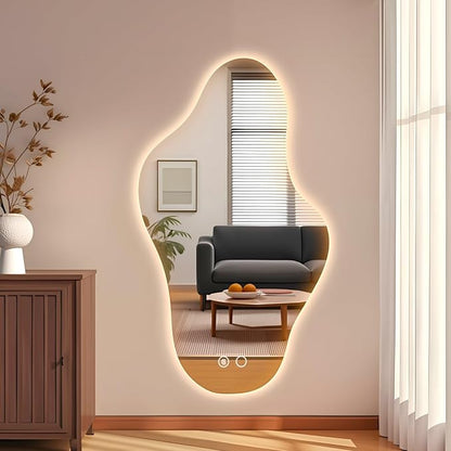 Modern Irregular LED Bathroom Mirror by Unknown
