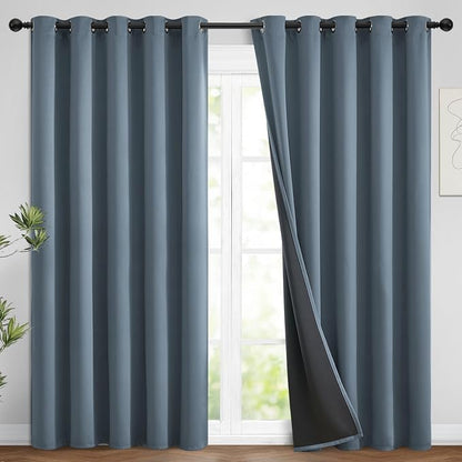 Yakamok 100% Blackout Lined Panels, Room Darkening Thermal Insulated Blackout by Yakamok
