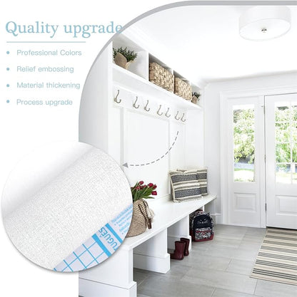 Dimoon 787''x17.7'' Peel and Stick Wallpaper White Contact Paper - Image 6