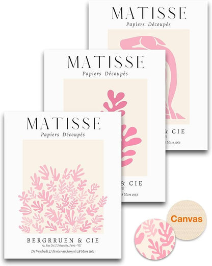 HesenDot Unframed Matisse Pink Wall Art, 12x16in Canvas Prints Poster, by HesenDot