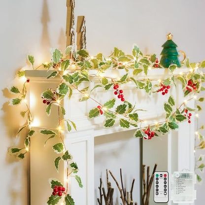 suddus 40 LED Christmas Fairy Lights Battery Powered, 12.5ft Vine String Lights by SUDDUS