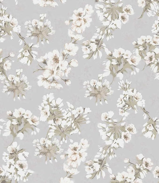 Floral Peel and Stick Wallpaper Farmhouse Pear Blossom Vintage Wallpaper by LUKUUI