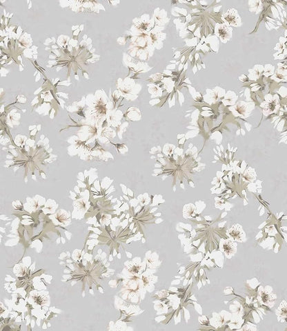 Floral Peel and Stick Wallpaper Farmhouse Pear Blossom Vintage Wallpaper by LUKUUI