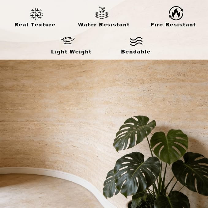 3D Wall Panels - 4PCS 47.2"x23.6" Faux Stone Wall Covering - MCM Modified Clay - Image 3
