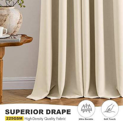 MIULEE Blackout Curtains for Bedroom Living Room 2 Panels, Thermal Insulated - Image 6