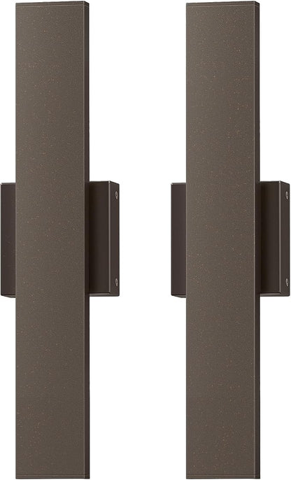 EDISHINE 2 Pack LED Outdoor Wall Lights Dimmable, 15.7" Rectangular Modern - Image 9