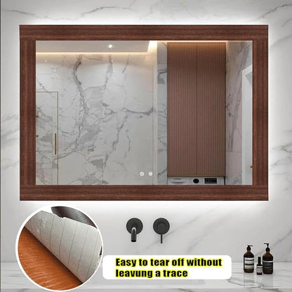 Teemall 10M Wood Grain Removable PVC Waterproof Border Wall Decor Self Adhesive - Image 6