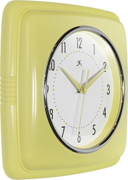 Infinity Instruments Retro Wall Clock – 9-Inch Square, Silent & Non-Ticking – - Image 2
