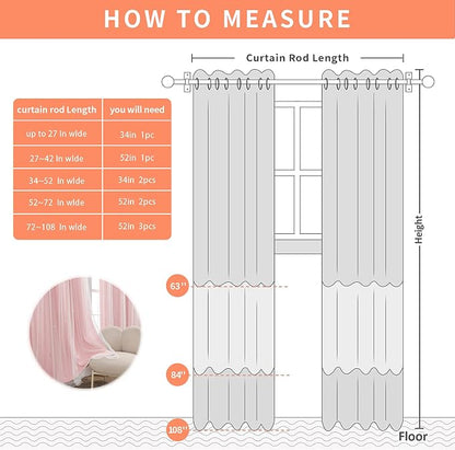 XiDi Light Pink Curtains for Bedroom, Girls Room Blackout Curtains, Kids Room - Image 6
