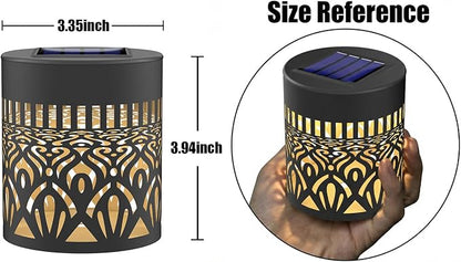 2 Pack Solar Fence Lights Metal Solar Powered Outdoor Wall Deck Step Lights - Image 7