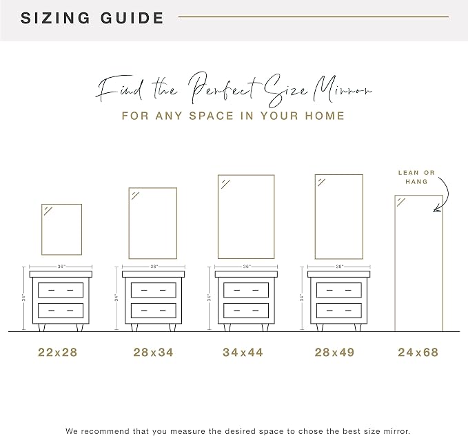 MCS Simplicity 21.5x25.5 Large Wall Mirror, Vertical & Horizontal Wall Hanging - Image 7