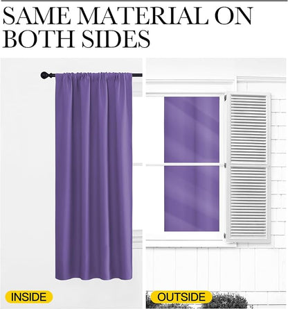 NICETOWN RV Bunk Curtains, Lilac Purple, 2 Panels, W42 x L30 -Inch, Kitchen - Image 5