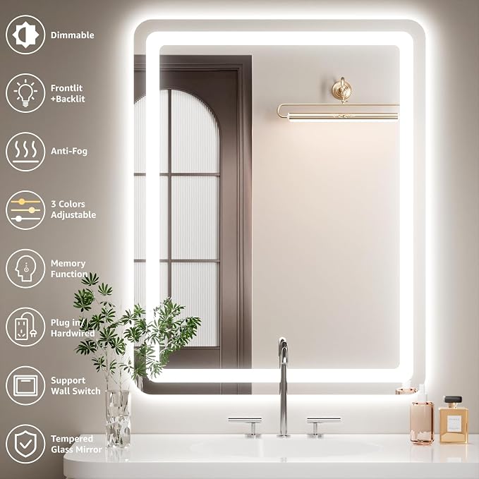 48" x 30" Led Bathroom Mirror - Image 3