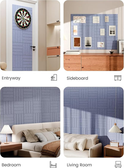 Bumusty Large Cork Board Alternative-48 x 36" Felt Bulletin Board Tiles - Image 5
