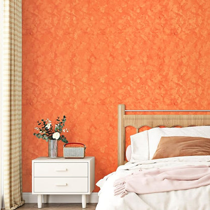 Wallercity Orange Velvet Peel and Stick Wallpaper - Image 6