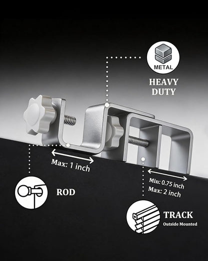 Mimiio No Drill Curtain Rod Brackets - Image 5
