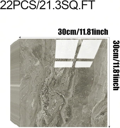 Chejiaye 22pcs Marble Peel and Stick Backsplash Waterproof Washroom Wall Panels - Image 4