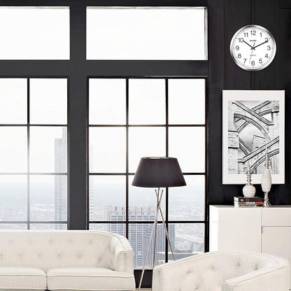 Sharp Wall Clock – Silver/Chrome, Silent Non Ticking 10 Inch Quality Quartz - Image 6