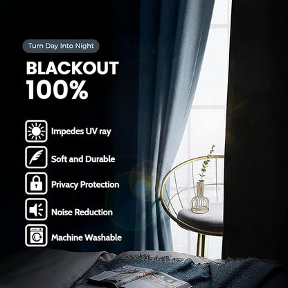 SimpleHome 100% Blackout Curtains - Image 2