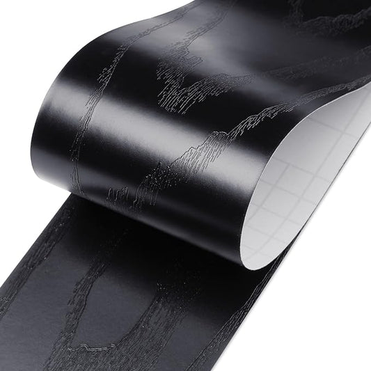 LaCheery Black Wood Mirror Frame Border Peel and Stick Mirror Border Tape Black - Image 2