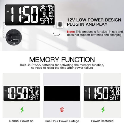 18 Inch Oversized Digital Wall Clock - Image 5
